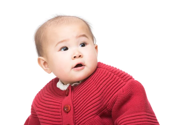 Asiatische Baby Mädchen Blick zur Seite — Stockfoto