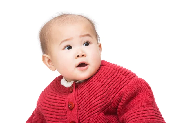 Asiatische Baby Mädchen Blick zur Seite — Stockfoto