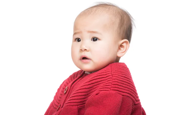 Aziatische baby meisje kant portret — Stockfoto