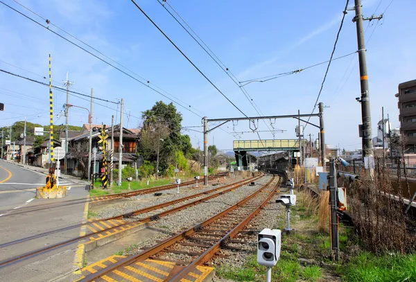 Σιδηροδρόμων στην πόλη Κιότο — Φωτογραφία Αρχείου