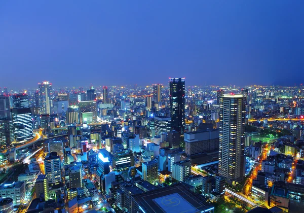 Osaka Stadt bei Nacht — Stockfoto