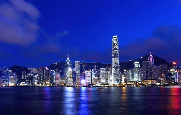 Hong kong cidade à noite — Fotografia de Stock