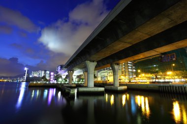 Hong kong waterfront, gece