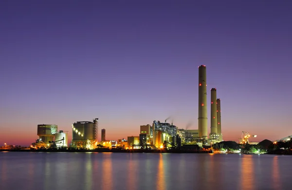 Industrial plant at night — Stock Photo, Image
