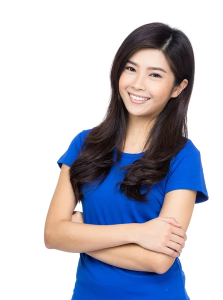 Mujer asiática sonriendo — Foto de Stock