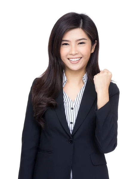 Aziatische zakenvrouw vechten — Stockfoto