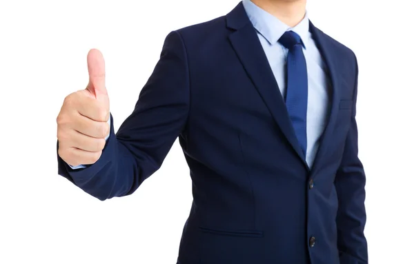 Business man giving thumb up, — Stock Photo, Image