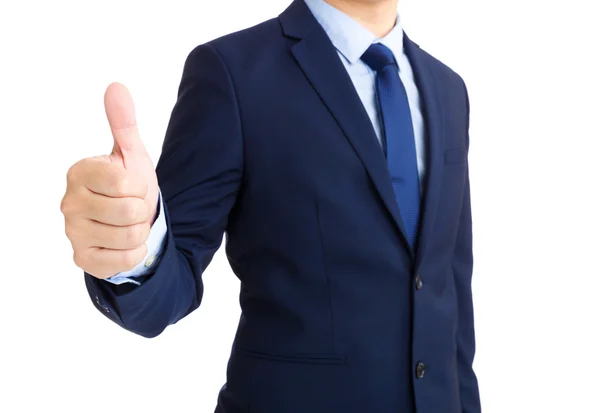 Businessman hand showing thumb up — Stock Photo, Image