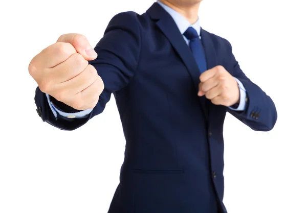 Businessman ready to fight — Stock Photo, Image