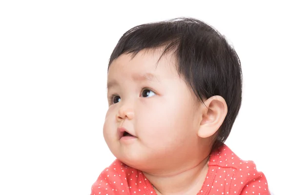 Asiatische Baby Mädchen Blick zur Seite — Stockfoto