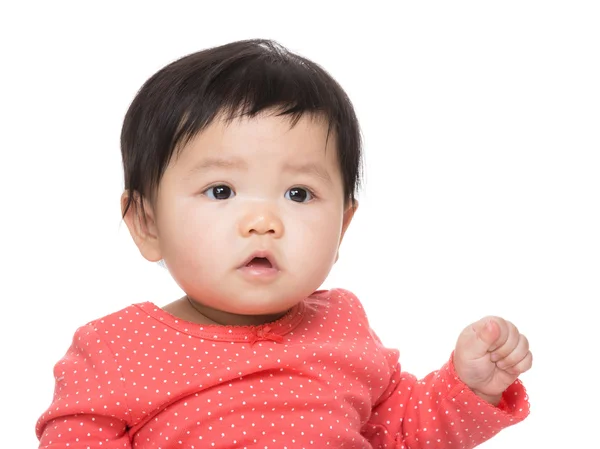 Asiatique bébé fille levé la main — Photo