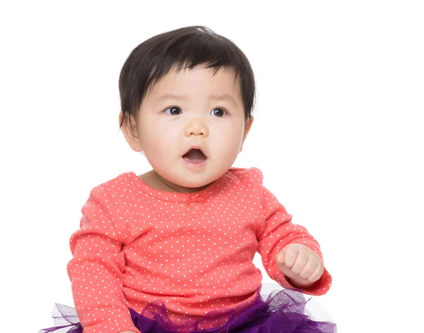Asiatisk baby pige skrigende - Stock-foto