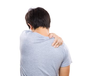 boyun ağrısı olan adam