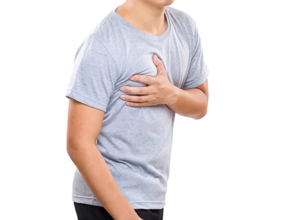 Homem ataque cardíaco grave — Fotografia de Stock