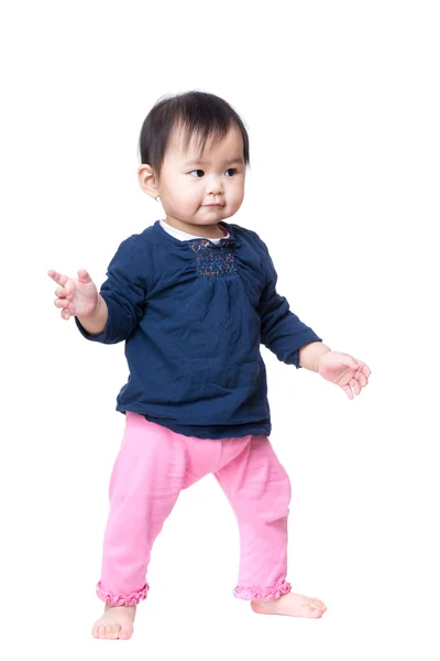 Asiatico bambino ragazza standing — Foto Stock