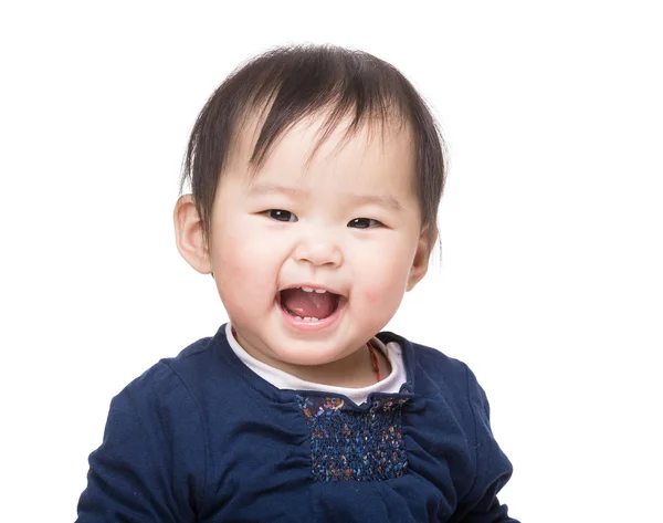 Aziatische baby meisje glimlach — Stockfoto