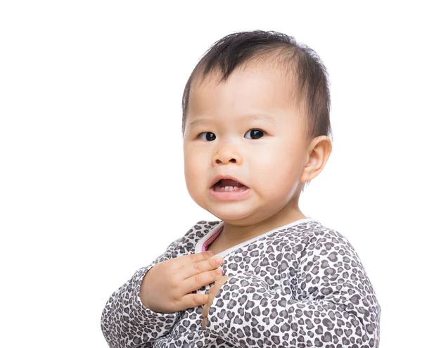 Aziatische babymeisje bang — Stockfoto