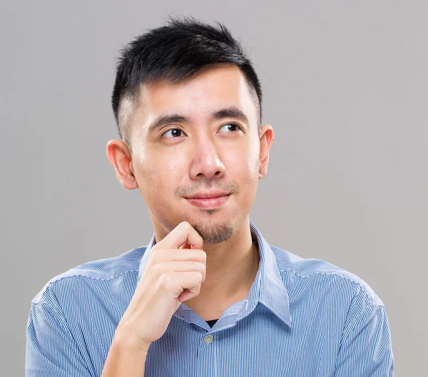 Asian man thinking — Stock Photo, Image