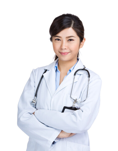 Young asian doctor woman