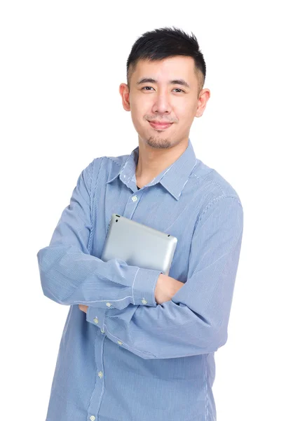 Young man holding digital tablet — Stock Photo, Image