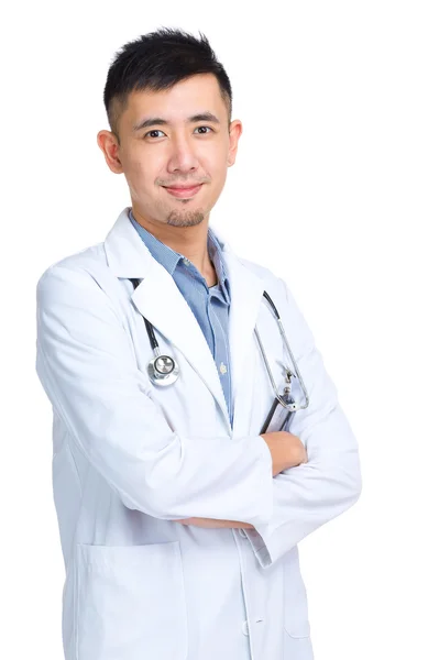 Asijské mladý muž lékař — Stock fotografie
