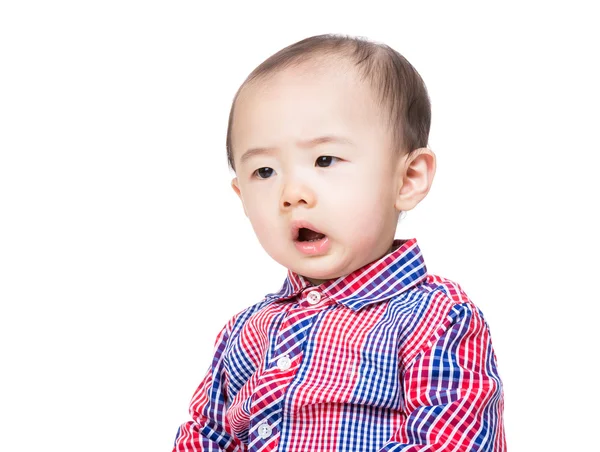 Asian baby boy shocking — Stock Photo, Image