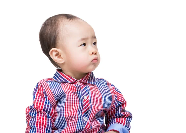 Asian baby boy looking another side — Stock Photo, Image