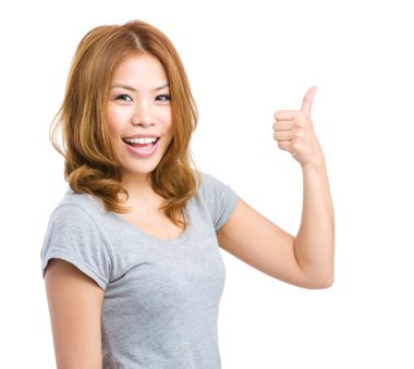 başparmak ile kadın