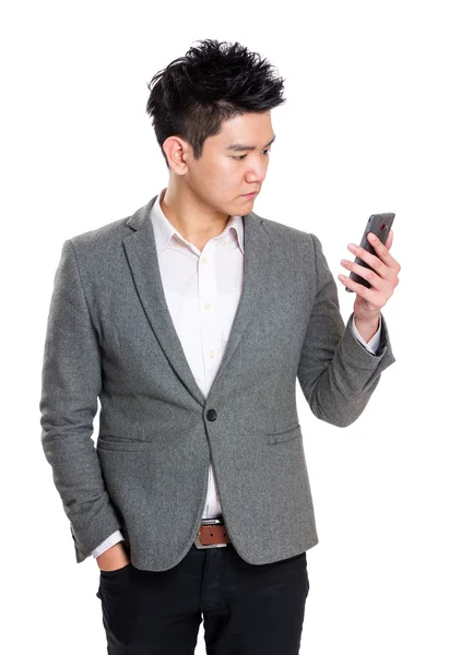 Businessman text message — Stock Photo, Image