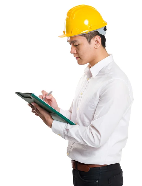 Architect with clipboard — Stock Photo, Image