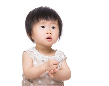 yandan alkışlar Asya bebek kız