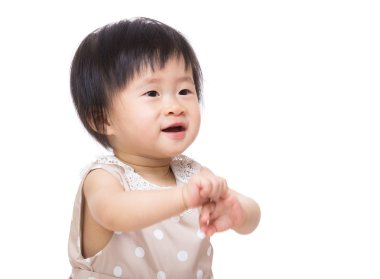 Asya bebek kız portre