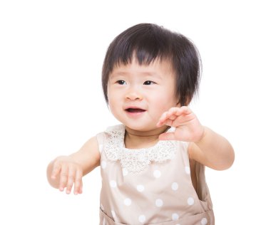 Asyalı bebek kız dans