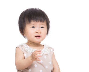 Asyalı kız bebek portresi