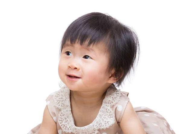 Little girl looking up — Stock Photo, Image