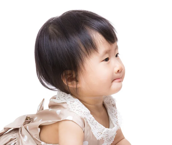 Asiatische baby mädchen seitenprofil — Stockfoto