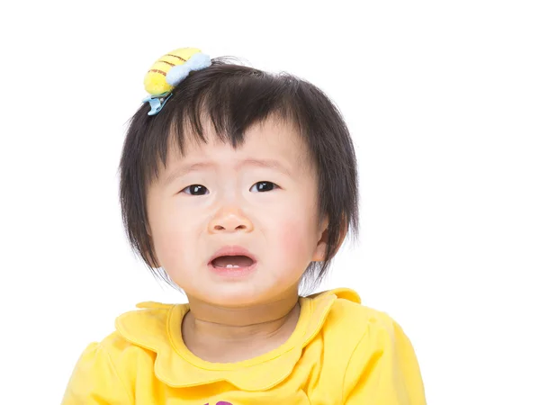 Bayi perempuan Asia menangis — Stok Foto
