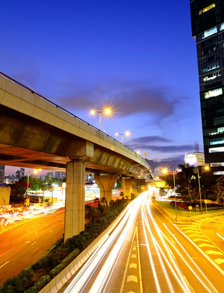 Cidade de Hong Kong noite — Fotografia de Stock