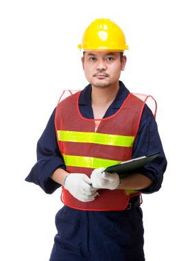 İnşaat işçisi izole