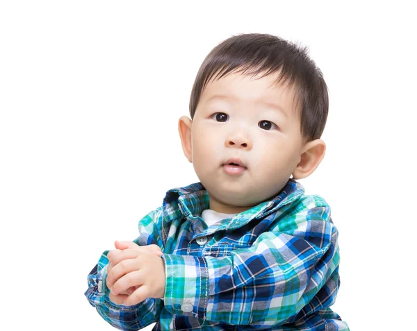 Ásia bebê menino apertar mão — Fotografia de Stock