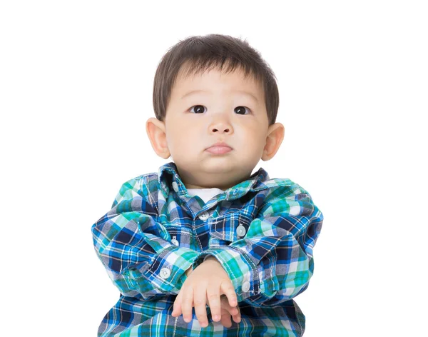 Asia baby boy looking up — Stock Photo, Image