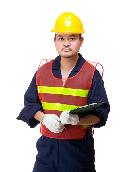 Construction site worker isolated — Stock Photo, Image