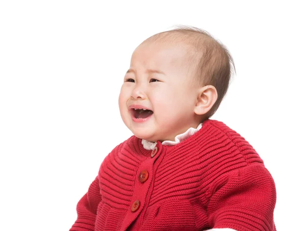 Crying asian baby girl — Stock Photo, Image