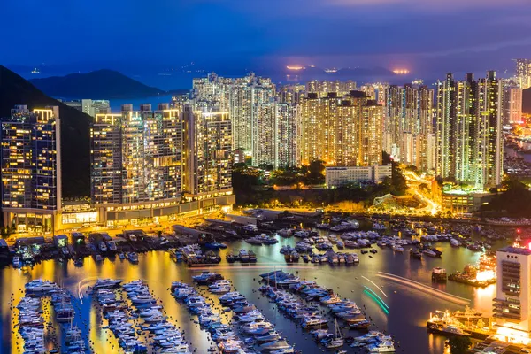 Hong Kong notte — Foto Stock