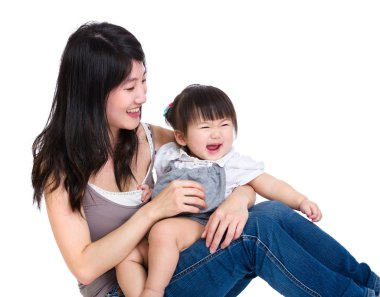 bebek kızı mutlu anne siitng