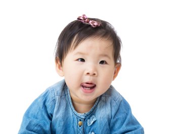 heyecanlı Asya bebek kız
