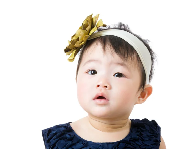 Little girl feeling hesitate — Stock Photo, Image