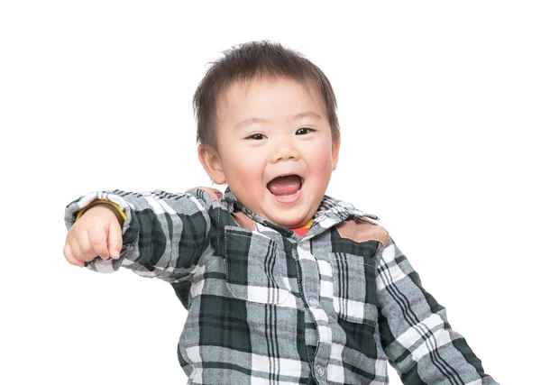 Asia bebé niño sentirse emocionado — Foto de Stock