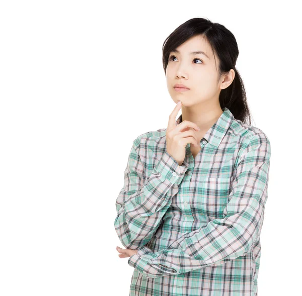 Asia woman thinking — Stock Photo, Image