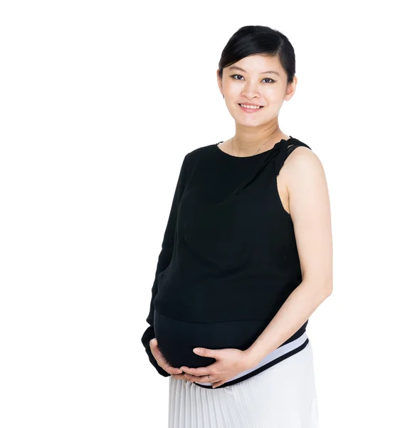 Ázsiai, terhes nő — Stock Fotó